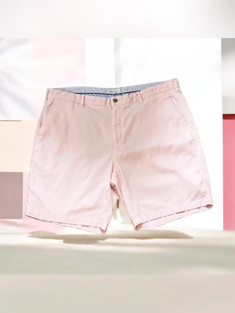 Peter Millar Light Pink Flat-Front Chino Shorts